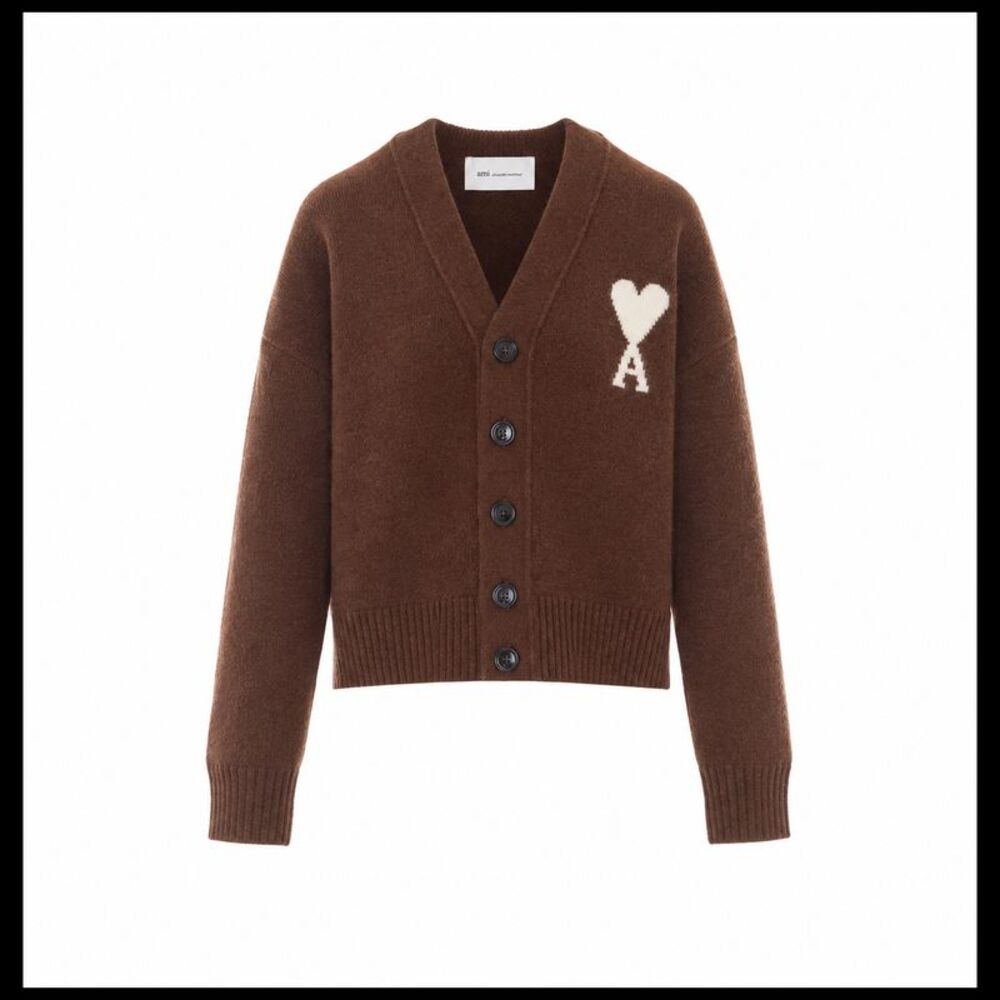 Ami   Alexandre Mattiussi Women Ami De Coeur Logo Cardigan